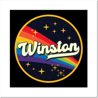 Winston // Rainbow In Space Vintage Style Posters and Art